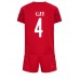 Denemarken Simon Kjaer #4 Babykleding Thuisshirt Kinderen WK 2022 Korte Mouwen (+ korte broeken)